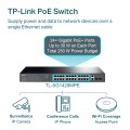 TP-Link TLSG1428PE JetStream Omada SDN smart switch • 24 Gigabit PoE+ ja 2 Gigabit Combo pesa 250W