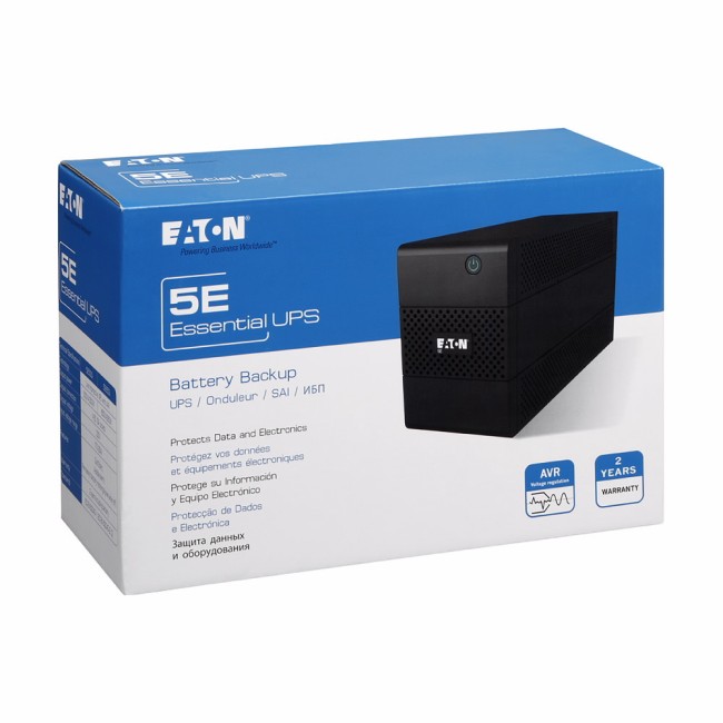 Eaton 5E850iUSBDIN Line Interactive(AVR) UPS 850VA (480W), 1 Schuko 2 IEC pesa 5E850iUSBDIN