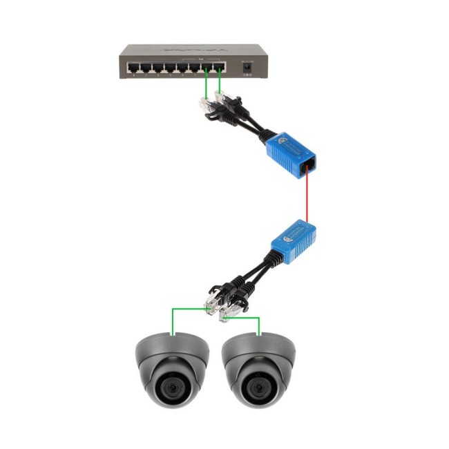Ethernet kaabli jagur AD-UTP-R • RJ45 pesa • 2*RJ45 pistik