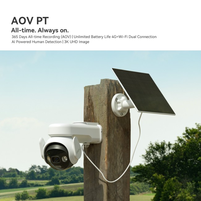 Imou AOV PT 5MP + FSP14 solar akuga juhitav 4G+Wi-Fi IP kaamera • USB-C 0-330°/0-90° IPC-B7ED-5M1TEA-EU/FSP14