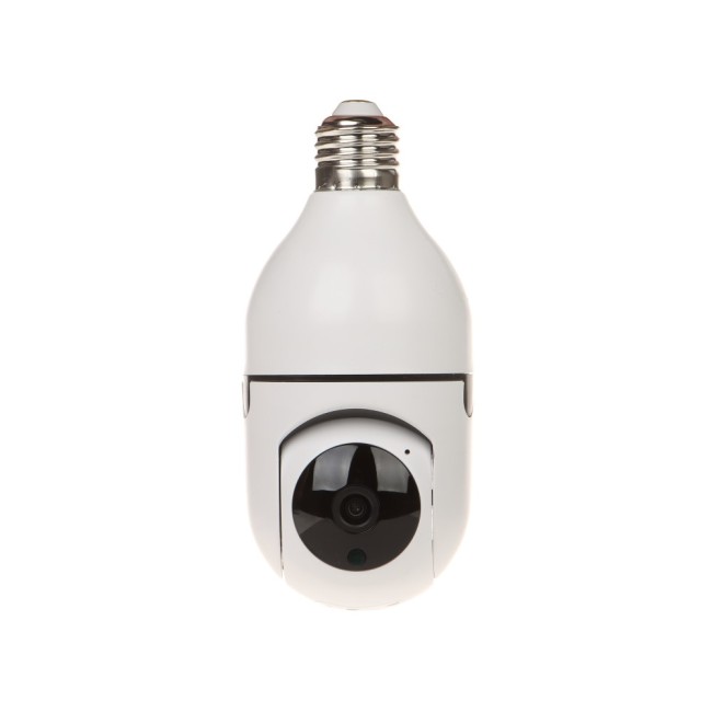 Miniatuurne IP Wi-Fi PT pöördkaamera Tuya Smart äpiga ühendamiseks • 3.6mm (70°) 230V E27 mSD APTI-W28S2-TUYA