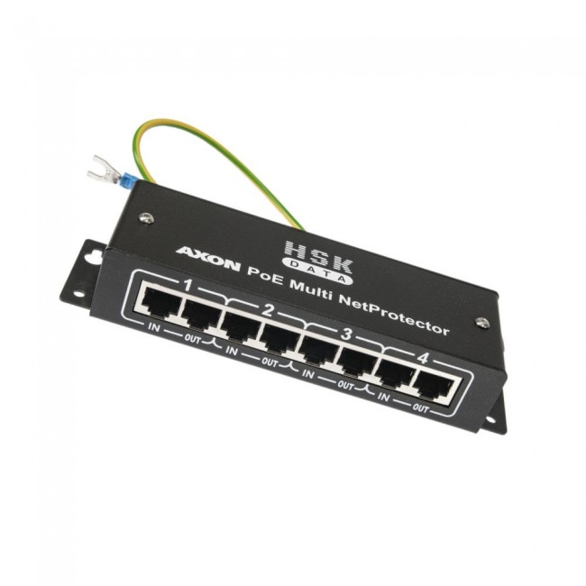Ülepinge kaitse Ethernet ja PoE • 4 kanalit • AXON PoE Multi Net Protector AXON-POE-MULTINET-04