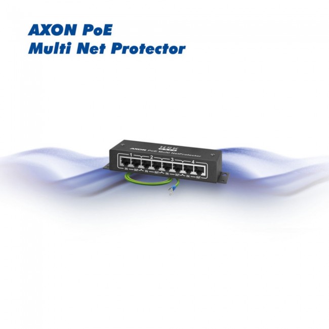 Ülepinge kaitse Ethernet ja PoE • 4 kanalit • AXON PoE Multi Net Protector AXON-POE-MULTINET-04
