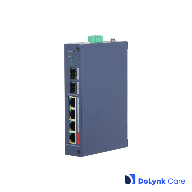 Dahua CHS4206-4ET-90 tööstuslik (Hardened) manageeritav switch • 4*100Mbps PoE + 2*Gbps SFP • 90W CHS4206-4ET-90