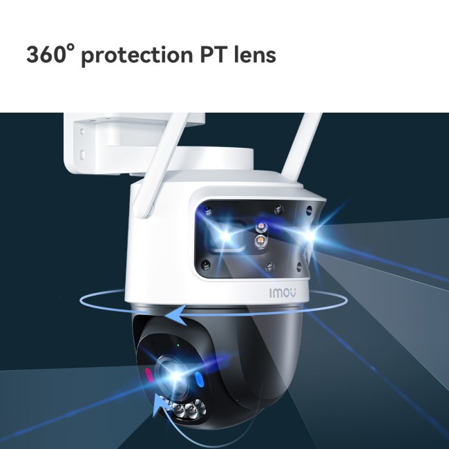 Imou Cruiser Triple kolm ühes Wi-Fi IP kaamera • 3MP+3MP fikseeritud + 5MP pöördkaamera IPC-S7UP-11M0WED