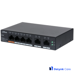 Dahua CS4006-4ET-60 DoLynk Care manageeritav switch • 4*Mbps PoE + 2*Gbps • 60W Dahua CS4006-4ET-60 DoLynk Care manageeritav switch • 4*Mbps PoE + 2*Gbps • 60W