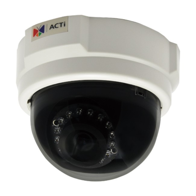 ACTi IP DN IR LED kuppelkaamera 1.0MP • H.264/MJPEG • 3.6mm • PoE • sisetingimustesse D54