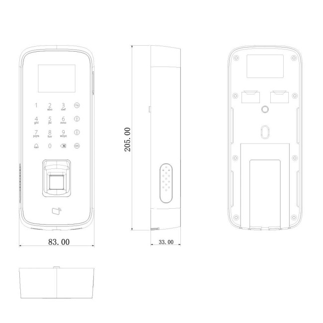Dahua ASI1212D läbipääsusüsteemi ühe ukse standalone kontroller + kaardilugeja + sõrmejälje lugeja ASI1212D