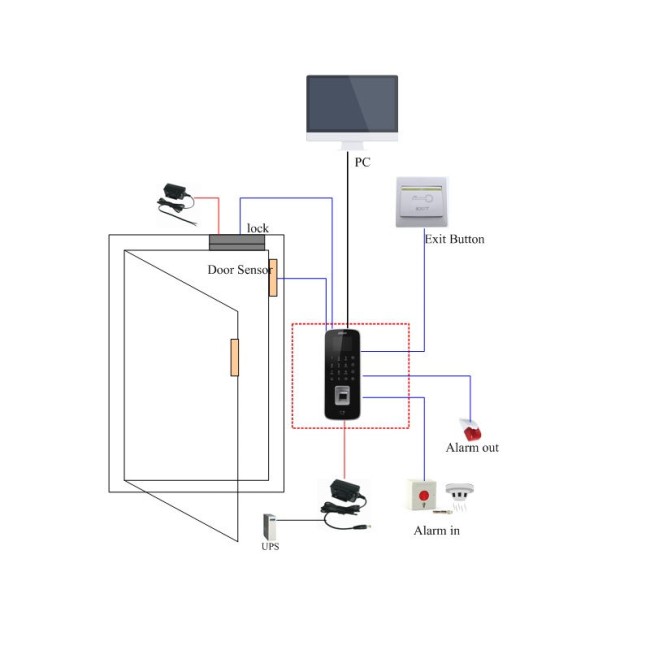 Dahua ASI1212D-D läbipääsusüsteemi ühe ukse standalone kontroller + kaardilugeja + sõrmejälje lugeja Dahua ASI1212D-D läbipääsusüsteemi ühe ukse standalone kontroller + kaardilugeja + sõrmejälje lugeja