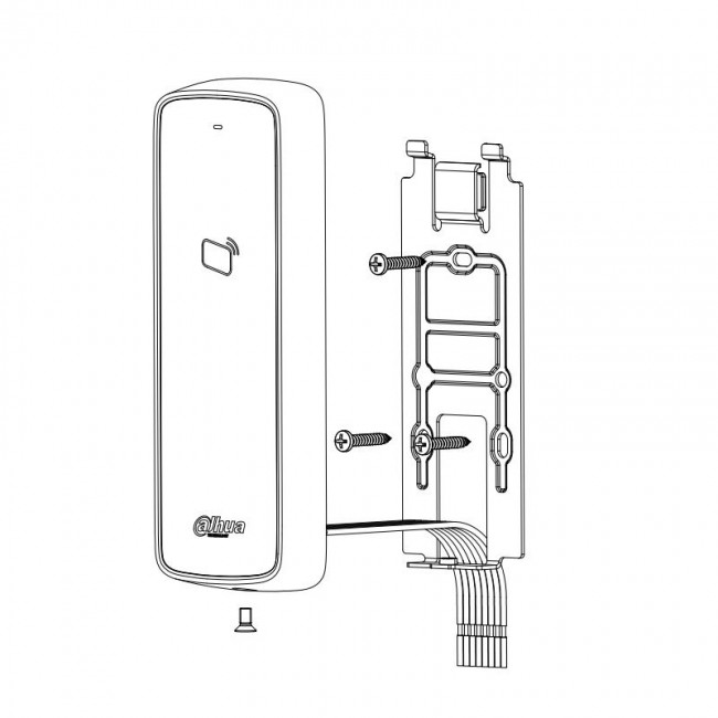 Dahua ASR1200D RFID kaardilugeja • 13.56MHz(Mifare) • IP65 • Wiegand34/26 • RS485 ASR1200D