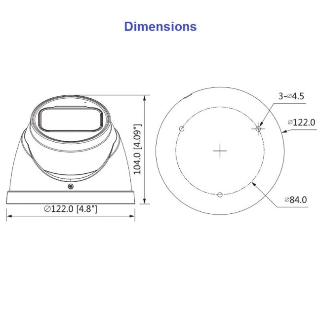 Dahua HAC-HDW2501T-Z-A 5MP Starlight HDCVI kerakaamera • WDR • audio • IR60m • 2.7-13.5mm HAC-HDW2501T-Z-A-27135