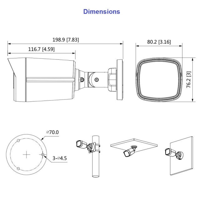 Dahua HAC-HFW1500TL-A 5MP Lite seeria HDCVI torukaamera • IP67 IR80m 3,6mm(92°) mic Dahua HAC-HFW1500TL-A 5MP Lite seeria HDCVI torukaamera • IP67 IR80m 3,6mm(92°) mic