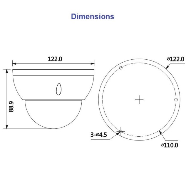 Dahua HAC-HDBW2501R-Z 5MP Starlight HDCVI kuppelkaamera • WDR • audio in • IR30m • m-s 2.7-13.5mm Dahua HAC-HDBW2501R-Z 5MP Starlight HDCVI kuppelkaamera • WDR • audio in • IR30m • m-s 2.7-13.5mm