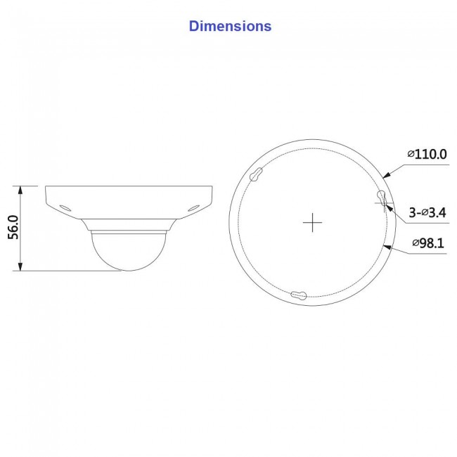 Dahua IPC-HDB4431C-AS-0280B-S2 4MP IP mini kuppelkaamera • IP67 2.8mm (104°) mSD mikrofon Dahua IPC-HDB4431C-AS-0280B-S2 4MP IP mini kuppelkaamera • IP67 2.8mm (104°) mSD mikrofon