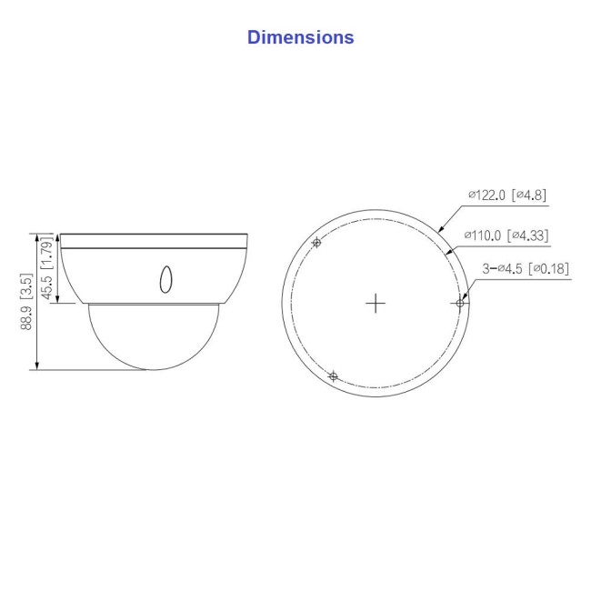 Dahua IPC-HDBW3841R-ZAS 8MP IP WizSense kuppelkaamera • IR40m 2.7–13.5mm audio alarm IPC-HDBW3841R-ZAS-27135