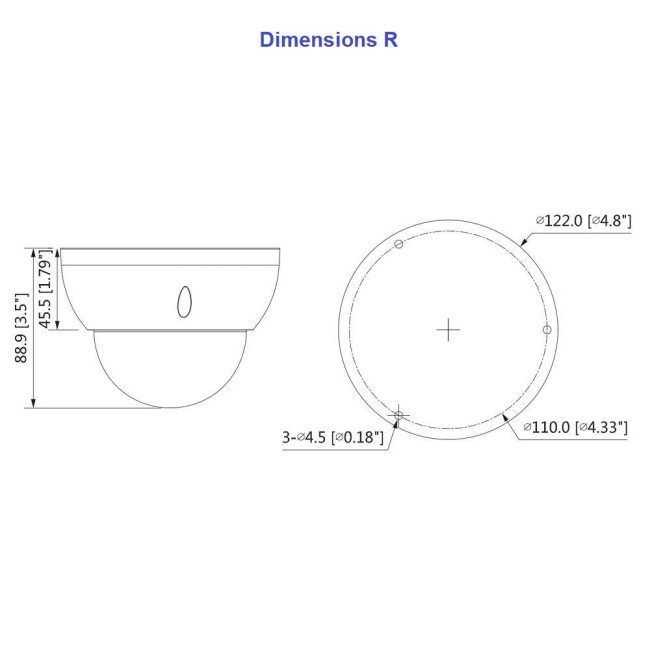 Dahua IPC-HDBW3541R-ZAS 5MP IP WizSense kuppelkaamera • IR40m 2.7–13.5mm audio alarm IPC-HDBW3541R-ZAS-27135
