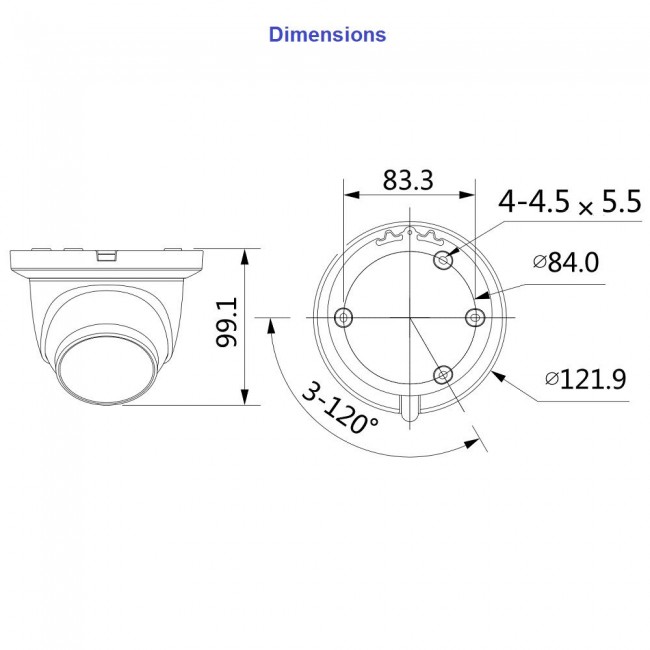 Dahua IPC-HDW2431TM-AS-S2 4MP IP kerakaamera • IR30m mSD 2.8mm(102°) Mic IPC-HDW2431TM-AS-0280B-S2