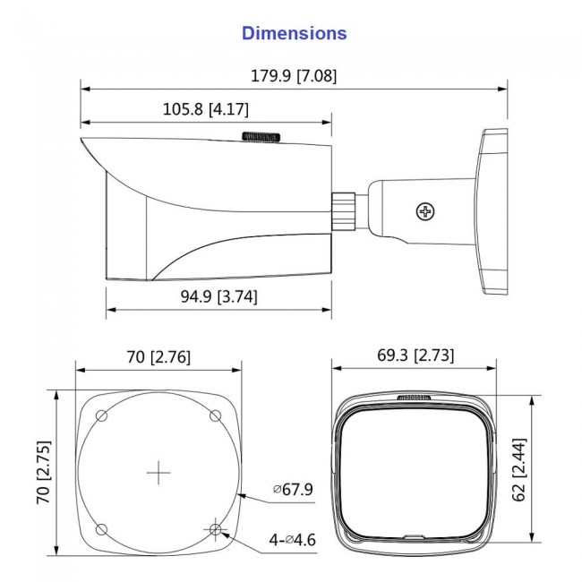 Dahua IPC-HFW5541E-SE 5MP IP torukaamera • WizMind ePoE IR50m 2.8mm (102°) Dahua IPC-HFW5541E-SE 5MP IP torukaamera • WizMind ePoE IR50m 2.8mm (102°)