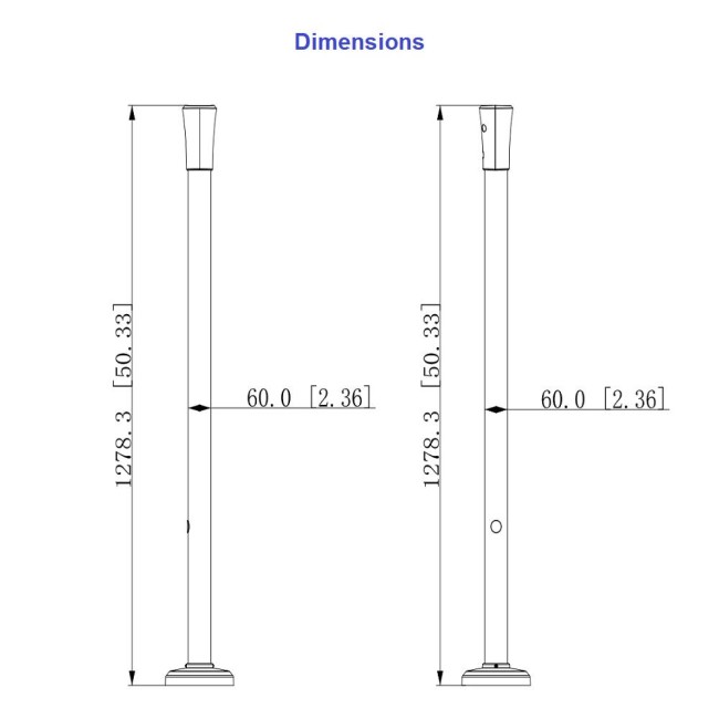 Dahua IPMAE9-0100A numbrituvastuskaamera paigalduspost • 1278mm * 60mm alumiinium Dahua IPMAE9-0100A numbrituvastuskaamera paigalduspost • 1278mm * 60mm alumiinium
