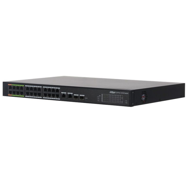 Dahua LR2226-24ET-360 manageeritav ePoE switch • PoE 24*100Mbps (1-8 ePoE) + 2*1000Mbps Combo LR2226-24ET-360