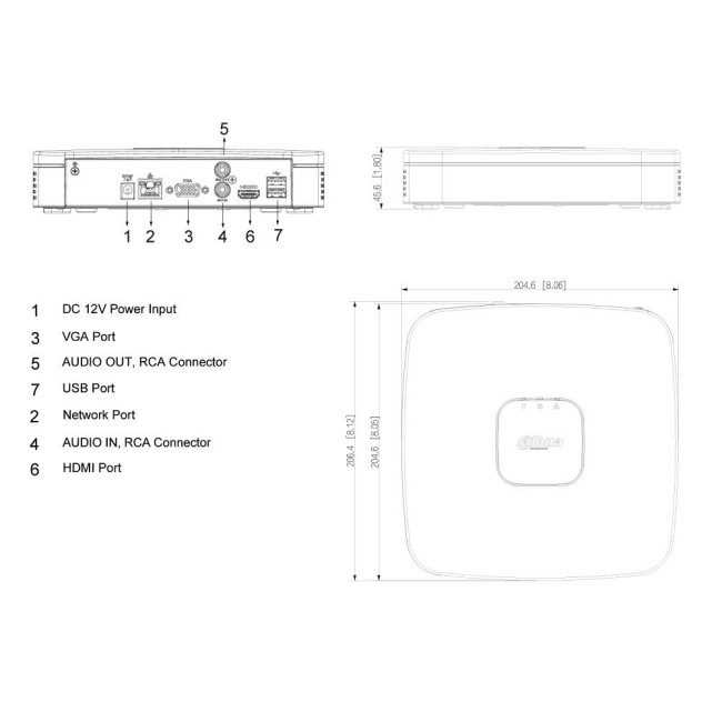 Dahua NVR4116-4KS2/L 16 kanaliga Lite seeria 4K IP salvesti • 8MP • 80Mbps • 1HDD • Plastik NVR4116-4KS2/L