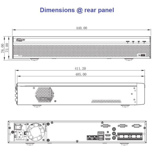 Dahua NVR5432-4KS2 32 kanaliga Pro seeria IP salvesti • 12MP 320Mbps 4HDD H.265+ 1.5U Dahua NVR5432-4KS2 32 kanaliga Pro seeria IP salvesti • 12MP 320Mbps 4HDD H.265+ 1.5U