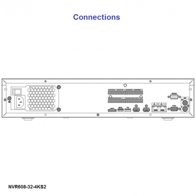 Dahua NVR608-32-4KS2 32 kanaliga Ultra seeria IP salvesti • 384Mbps • 12MP • 8HDD • RAID 5, 6, 10 Dahua NVR608-32-4KS2 32 kanaliga Ultra seeria IP salvesti • 384Mbps • 12MP • 8HDD • RAID 5, 6, 10