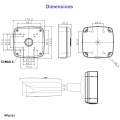 Dahua PFA121 kaamerate kandiline paigaldusalus / ühendusbox / 4 augurida