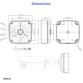 Dahua PFA122 kaamerate kandiline paigaldusalus / ühendusbox / 3 augurida