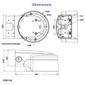 Dahua kuppelkaamerate kinnitusjalg seinale PFB210W PFB210W