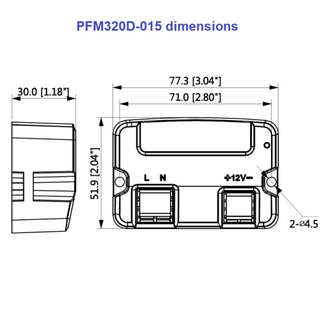 Dahua toiteplokk PFM320D-015 • 12V • 1.5A • paigaldamiseks kaamerate montaažialuste sisse