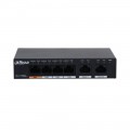 Dahua PFS3006-4GT-60 mittemanageeritav Gigabit switch • PoE 4*1000Mbps + uplink 2*1000Mbps • 60W Dahua PFS3006-4GT-60 mittemanageeritav Gigabit switch • PoE 4*1000Mbps + uplink 2*1000Mbps • 60W