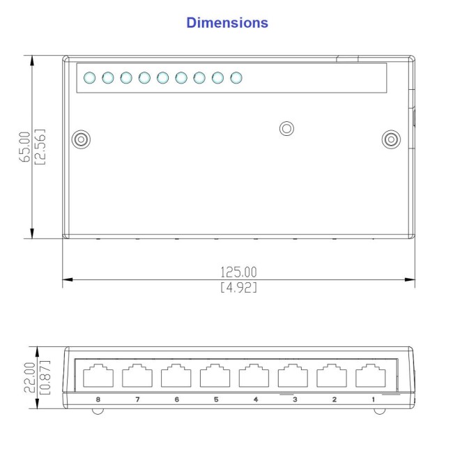 Dahua PFS3008-8ET-L mittemanageeritav 8 pordiga lihtne väikesegabariidiline switch Dahua PFS3008-8ET-L mittemanageeritav 8 pordiga lihtne väikesegabariidiline switch
