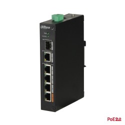 Dahua PFS3106-4ET-60-V2 mittemanageeritav switch • PoE 4*100Mbps + 1*1000Mbps combo 60W PoE v2.0 Dahua PFS3106-4ET-60-V2 mittemanageeritav switch • PoE 4*100Mbps + 1*1000Mbps combo 60W PoE v2.0