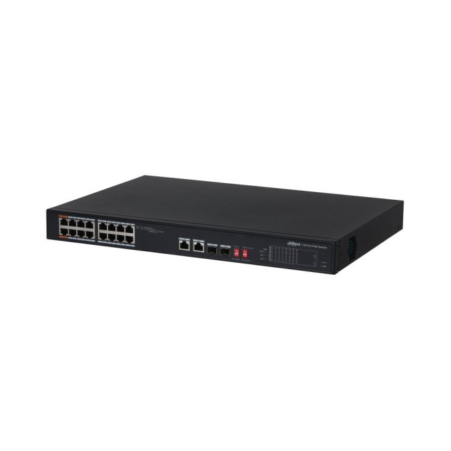 Dahua PFS3218-16ET-135 PoE switch • 16*100Mbps PoE • 2*Gbit Combo • 135W PFS3218-16ET-135