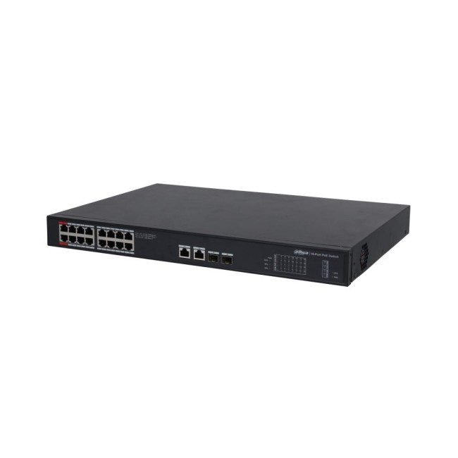 Dahua PFS3220-16GT-240 mittemanageeritav switch • PoE 16*Gbps + 2+2*Gbps combo • 240W Dahua PFS3220-16GT-240 mittemanageeritav switch • PoE 16*Gbps + 2+2*Gbps combo • 240W