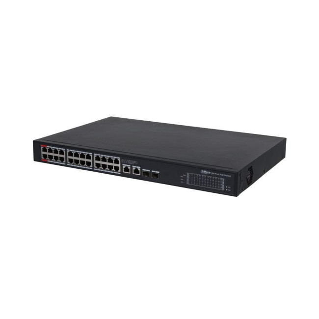 Dahua PFS3228-24GT-360 mittemanageeritav switch • PoE 24*Gbps + 2+2*Gbps combo • 360W Dahua PFS3228-24GT-360 mittemanageeritav switch • PoE 24*Gbps + 2+2*Gbps combo • 360W