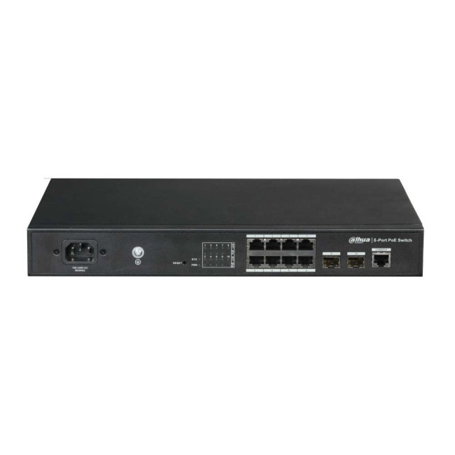 Dahua PFS4210-8GT-150 8 PoE Gigabit pordiga manageeritav switch • 8*Gbits + 2*Gbit Base-X • 150W Dahua PFS4210-8GT-150 8 PoE Gigabit pordiga manageeritav switch • 8*Gbits + 2*Gbit Base-X • 150W