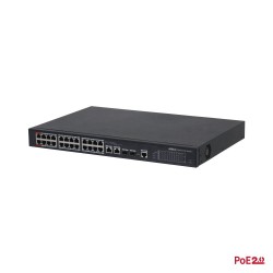 Dahua PFS4226-24ET-360-V3 manageeritav switch • PoE 24*100Mbps + 2*1000Mbps combo • 360W Dahua PFS4226-24ET-360-V3 manageeritav switch • PoE 24*100Mbps + 2*1000Mbps combo • 360W