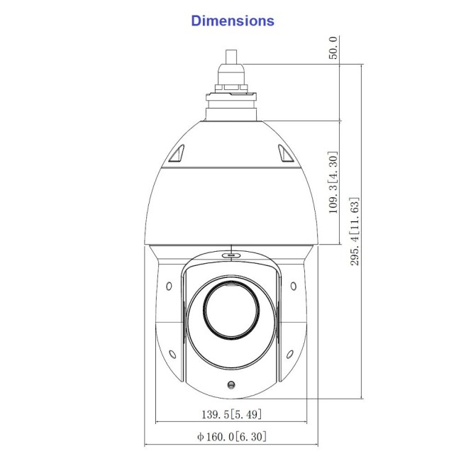Dahua SD49425XB-HNR 4MP IP Starlight PTZ kaamera • IR100m 25*suum • AI-IVS SD49425XB-HNR