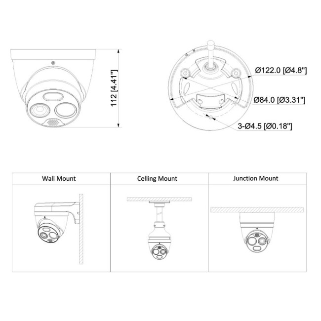 Dahua TPC-DF1241-D3F4 hübriid termokaamera • Wizsense 256*192 4MP 3.5mm/4mm Dahua TPC-DF1241-D3F4 hübriid termokaamera • Wizsense 256*192 4MP 3.5mm/4mm
