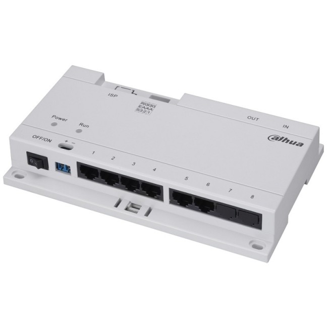Dahua IP video-fono uksetelefoni PoE (24V) switch kuni kuue seadme ühendamiseks Dahua IP video-fono uksetelefoni PoE (24V) switch kuni kuue seadme ühendamiseks