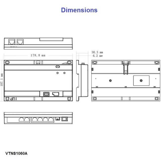 Dahua IP video-fono uksetelefoni PoE (24V) switch kuni kuue seadme ühendamiseks Dahua IP video-fono uksetelefoni PoE (24V) switch kuni kuue seadme ühendamiseks