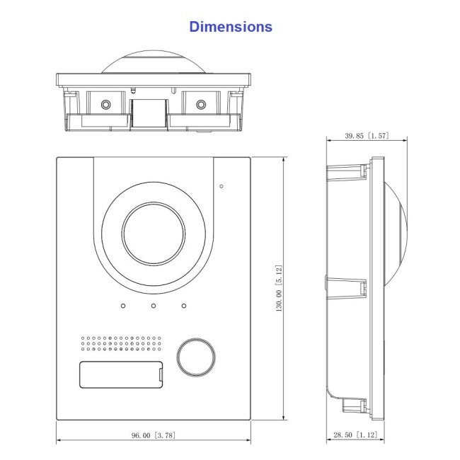 Dahua VTO2202F-P-S2 villa video-fono uksetelefoni kutsepaneel • 2MP 160° 2-wire / 48V PoE / 12VDC Dahua VTO2202F-P-S2 villa video-fono uksetelefoni kutsepaneel • 2MP 160° 2-wire / 48V PoE / 12VDC