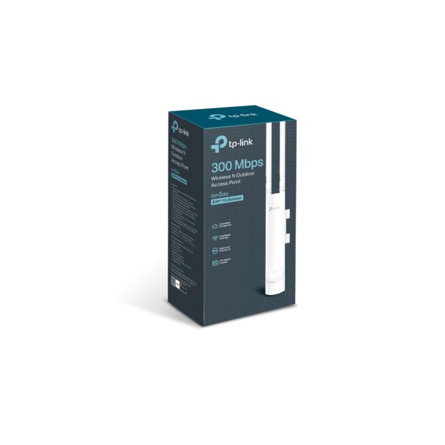TP-Link EAP110-Outdoor Omada pääsupunkt AP välitingimustesse • 2.4GHz IEEE 802.11n/g/b 300/54/11Mbps EAP110-Outdoor