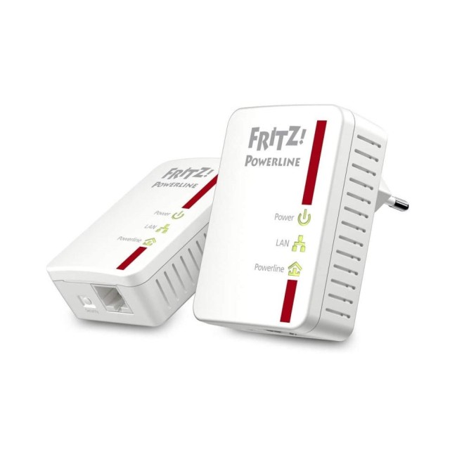 Fritz! 510E 500Mbps Powerline adapteri komplekt (2tk) Ethernet üle elektrivõrgu Fritz! 510E 500Mbps Powerline adapteri komplekt (2tk) Ethernet üle elektrivõrgu