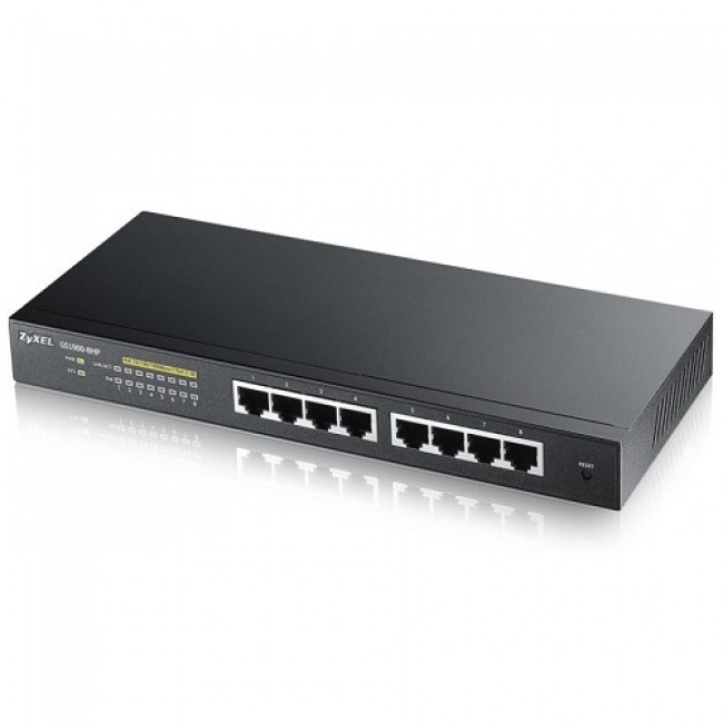 ZyXEL manageeritav PoE switch • 8*GbE PoE • 70W PoE budget • vaikne ZyXEL manageeritav PoE switch • 8*GbE PoE • 70W PoE budget • vaikne