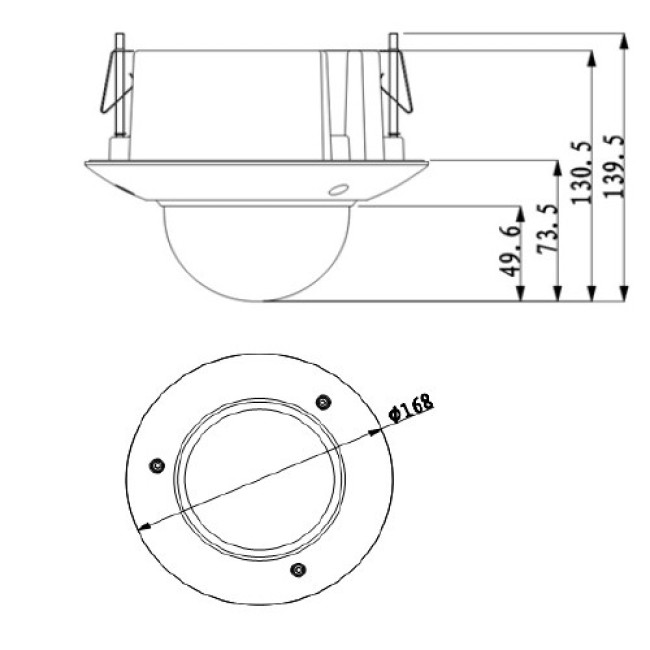 Dahua 2MP IP66 dome DN, IR, 3-9mm motorlens, 0.01Lux, Aptina 1/3" 15fps IPC-HDBW3202P-DI