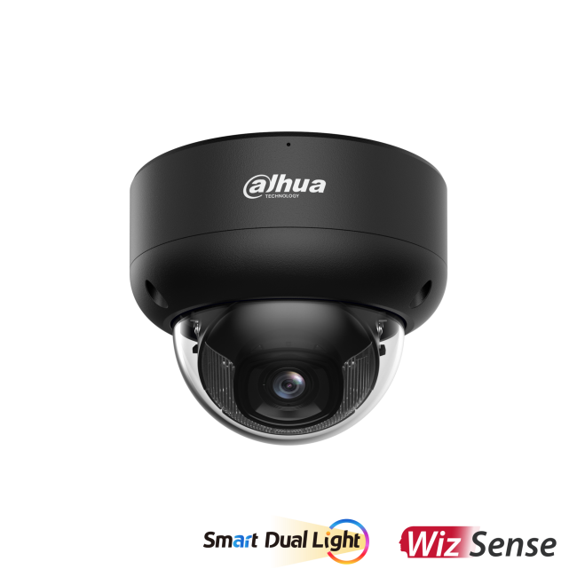 Dahua HDBW3649E-AS-IL-0280B-Black 6MP IP kuppelkaamera • WizSense Dual-Led 30m 2.8mm(110°) Mic HDBW3649E-AS-IL-0280B-Black