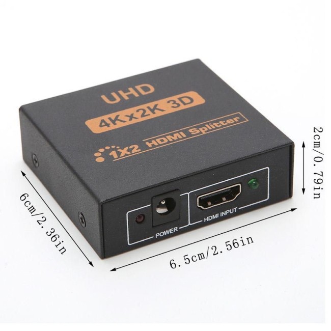 Aktiivne HDMI-SP-1/2KF 4K toega HDMI splitter 1in - 2out Aktiivne HDMI-SP-1/2KF 4K toega HDMI splitter 1in - 2out